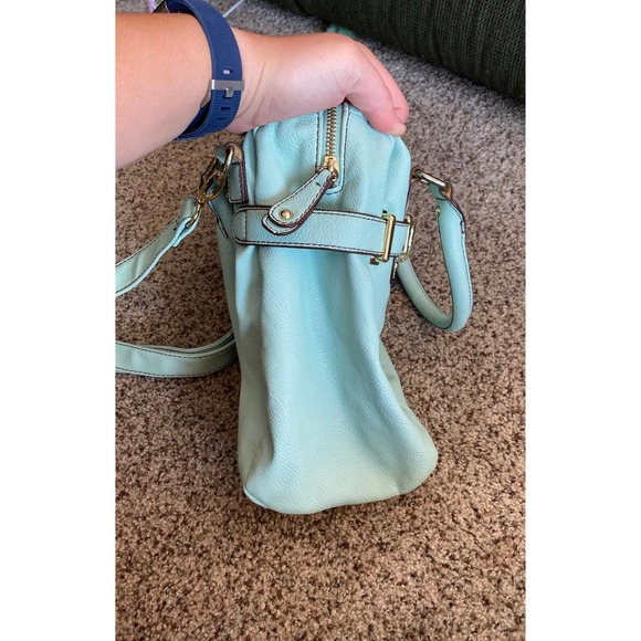 Steve Madden Sea Green Color Shoulder Purse EUC 2010s Summer beach - Picture 5 of 9